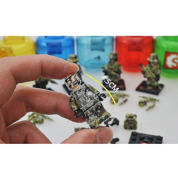6pcs Military Building Blocks Falcon Commando Minifigure Assembling Doll Toy