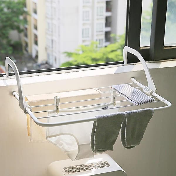 Clothes Dryer - Hanging Drying Rack For Radiator And Balcony, Small Size, Large Drying Capacity, White