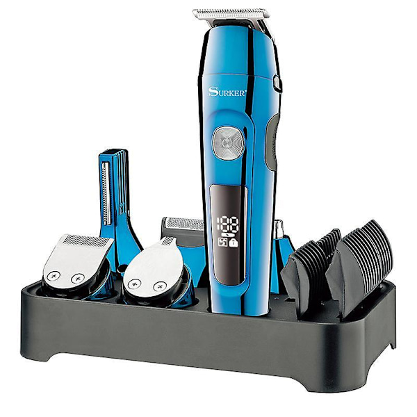 All In One Hair Trimmer Professional For Men Beard Trimmer Facial Body Hair Clipper Electric Grooming Kit For Eyebrow Nose Ear Blue
