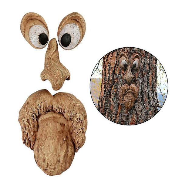 Tree Face Decor Old Man Tree Hugger Bark Ghost Face Garden Yard Art Decor Easter Creative Props A