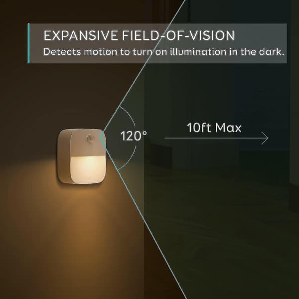 3 Pack Led Night Light With Motion Sensor, Warm White Light, Auto On / Off, Self-adhesive Cabinet Lighting