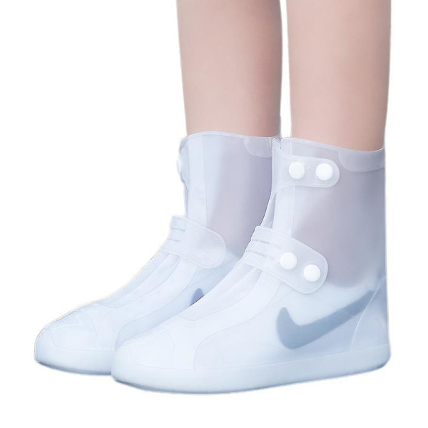 Reusable Waterproof Rain Shoes Cover, Washable Clean Shoe Cover Suitable For Men And Women - Non-slip,foldable, Durable, Wearable, Soft-white(xxxl 44/