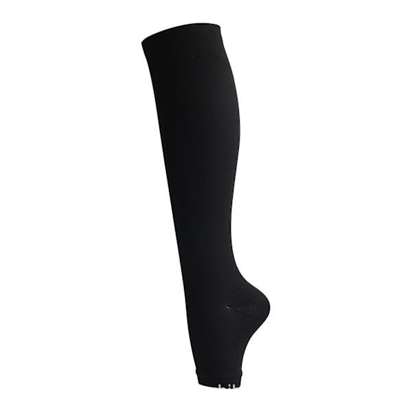 Compression Socks With Zipper Socks Vein Elastic Socks Sports Running Football A Pair Of Socks Black L-XL