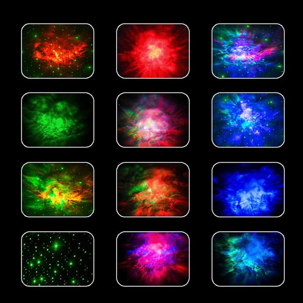 Star Projector Light Starry Night Ambient Night Light Astronaut Laser Nebula Light #white Star Black star