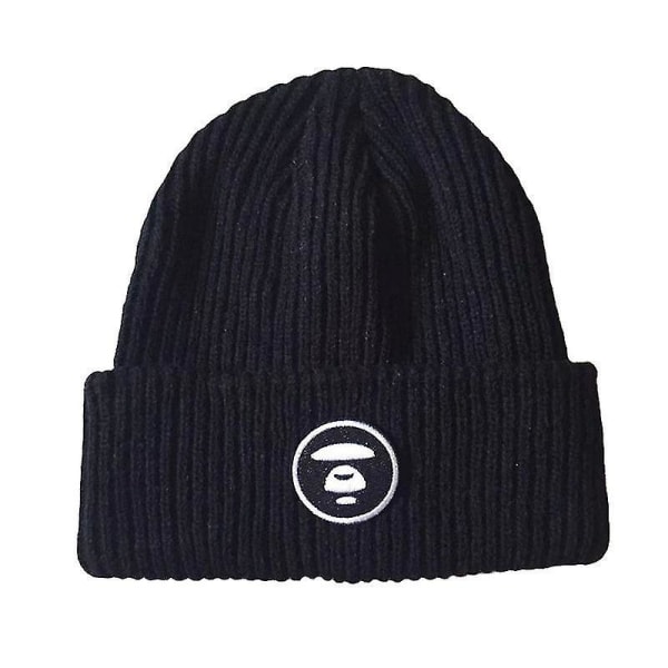 Warm Winter Unisex Knitted Beanie Hat Cap 3 Black