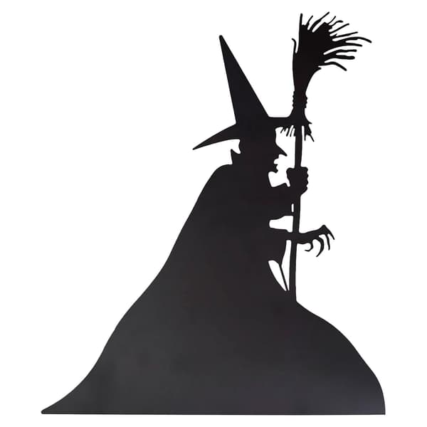 Creative Halloween Witch Silhouette Decorative Wall Art Horror Theme B