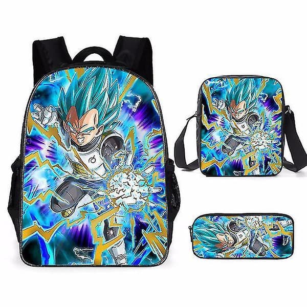 Dragon Ball Elementary School Theme School Bag 3-piece Set Computer Bag Messenger Bag Pencil Case