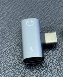 2-i-1 USB-C Splitter Type C Han til Dobbelt Type C Hun Hovedtelefonoplader -Sy Sølv silver