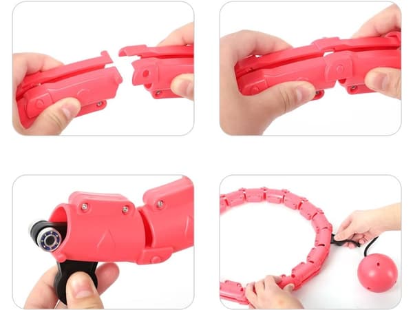 Viktad Hula Hoop för Viktminskning Justerbar Massagering Blå Blå