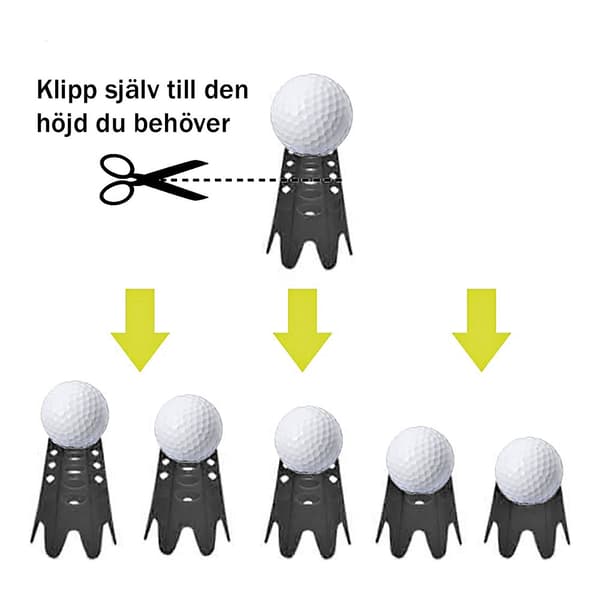 Golfsimulaattorin tiit 6 kpl:n pakkaus