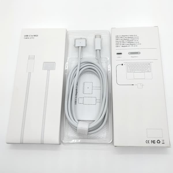 MagSafe 3 laddkabel kompatibel med MacBook Air och MacBook Pro - 2 m Vit Stöder upp till 140W Vit