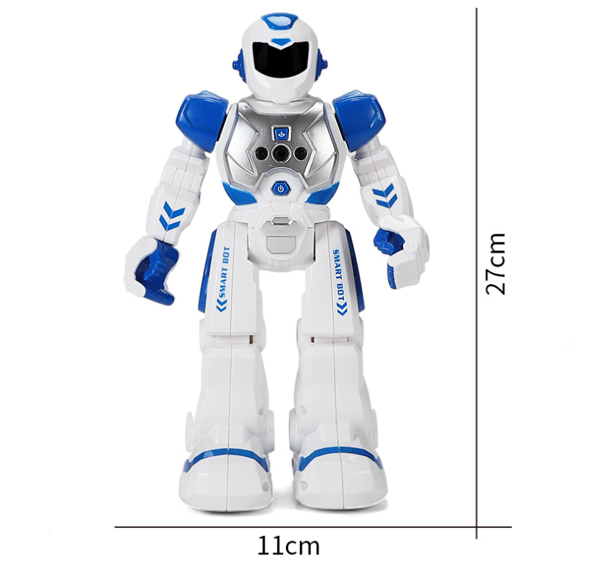 Børnerobot intelligent programmerbar robot med infrarød controller legetøj dansende syngende LED-øjne gestus sensing robotsæt red