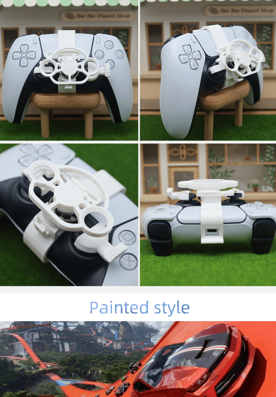 Game Racing Rat Mini Rat Tilbehør til PS5 Controller, Simulationskørselssimulator PS5 yellow