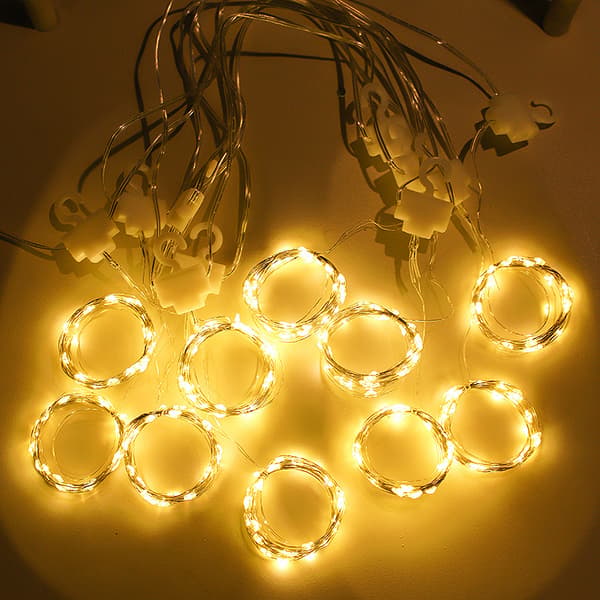 LED-ljusgardin 3x3m - Varmvit