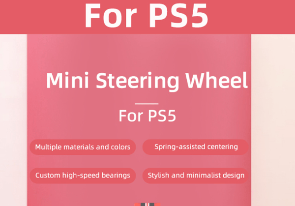 Game Racing Rat Mini Rat Tilbehør til PS5 Controller, Simulationskørselssimulator PS5 yellow