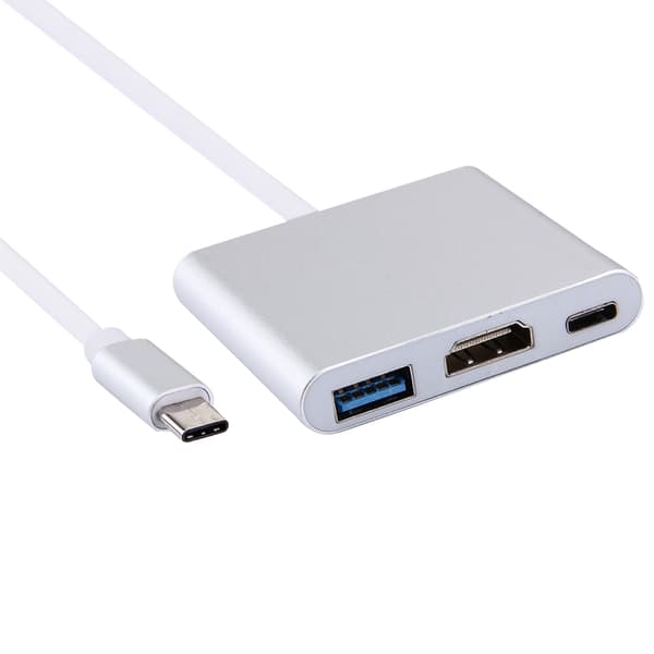 Adapter USB 3.1 Type-C hane till USB-C, HDMI & USB 3.0 hona - st