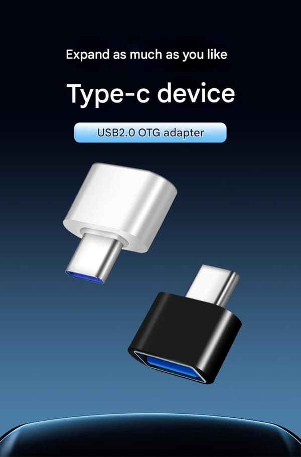 Matkapuhelimen USB-muistitikku usb2.0 OTG-sovitin - usb2.0 - type-c -sovittimeen - Android-muunnin Type-C-liitäntä Musta Lyhyt Type-C interface Balck Short