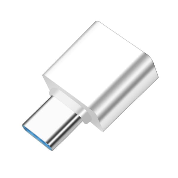 Mobiltelefon USB-minne usb2.0 OTG-adapter - usb2.0 till typ-c adapter - Android Converter Type-C gränssnitt Vit Lång Type-C interface White Long