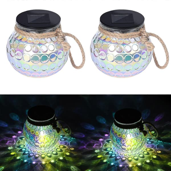 Solarlampor utomhus, 2 LED-lampor utomhus, solarlampor utomhus