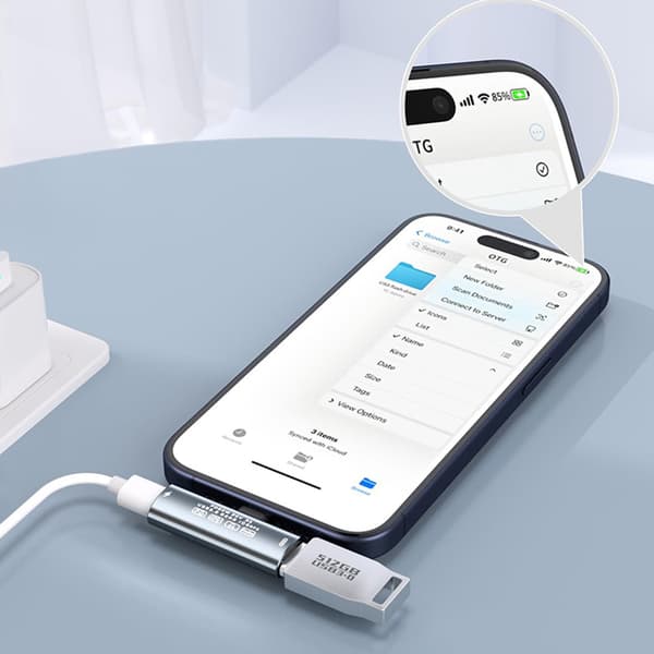 USB-C 3.2-adapter med PD 60W för ljud, laddning och dataöverföring