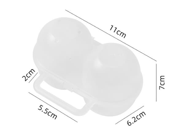 Äggförvaring 2-pack 2-fack, Praktisk äggförvaring - Bärbar, PP-material, för picknick och simning