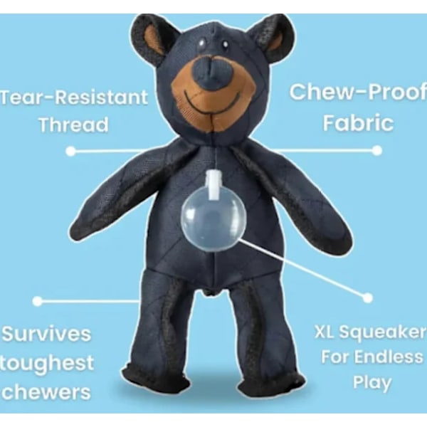 unbreaka-bear mighty bear tuggtålig hundleksak blue
