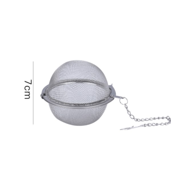 2-pak rustfrit stål te-kugle te-si te-filter 7CM