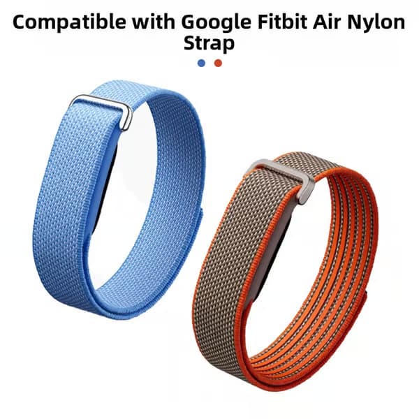 Klokkerem til Google Fitbit Air, vevd nylon erstatningsrem Rosa Pink