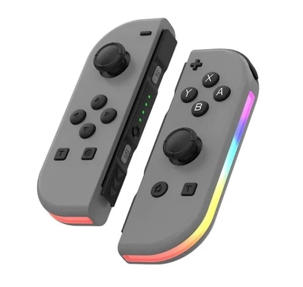 Controller LED kompatibel med JoyCon Nintendo Switch grå grå