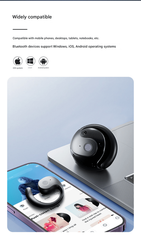AI smart oversettelse Bluetooth-headset sanntids simultantolking, kan lytte til sanger og oversette, egnet for Apple, Android, datamaskin purple