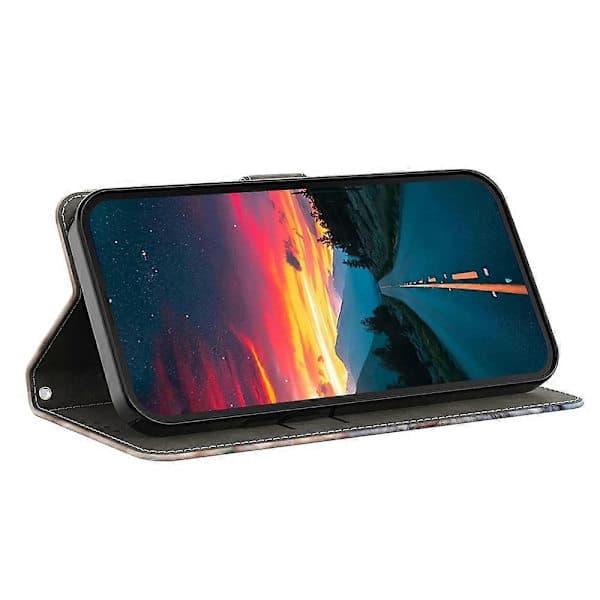 Mobilskal för Samsung Galaxy A36 5G med magnetlås, 3D-mönster, läderplånboksfodral - Silverblomma-Perfekt