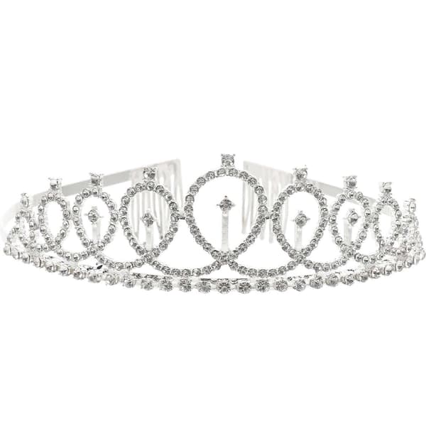 Tiara Jenter Bursdag Prinsesse Tiara Hårkam Bryllup Hodeplagg Brude Hodeplagg Kvinner Krystall Tiara