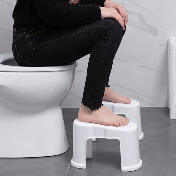Toalettkrakk 2-delt - Bred treg mage - Squatty Potty Hvit