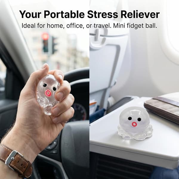 stk blæksprutte klemmelegetøj, elastisk fidget-legetøj i TPR til stresslindring