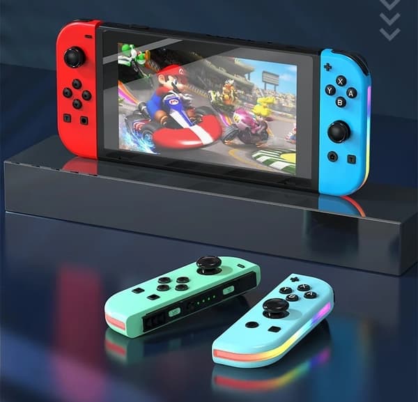 Controller LED kompatibel med JoyCon Nintendo Switch grå grå