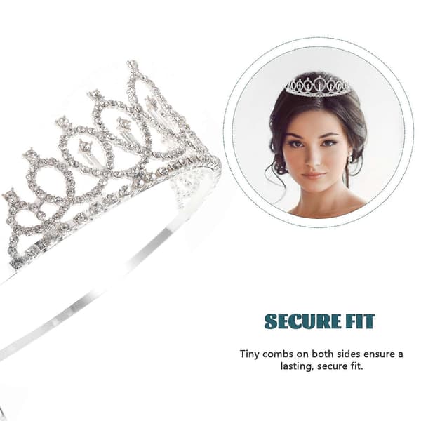 Tiara Jenter Bursdag Prinsesse Tiara Hårkam Bryllup Hodeplagg Brude Hodeplagg Kvinner Krystall Tiara