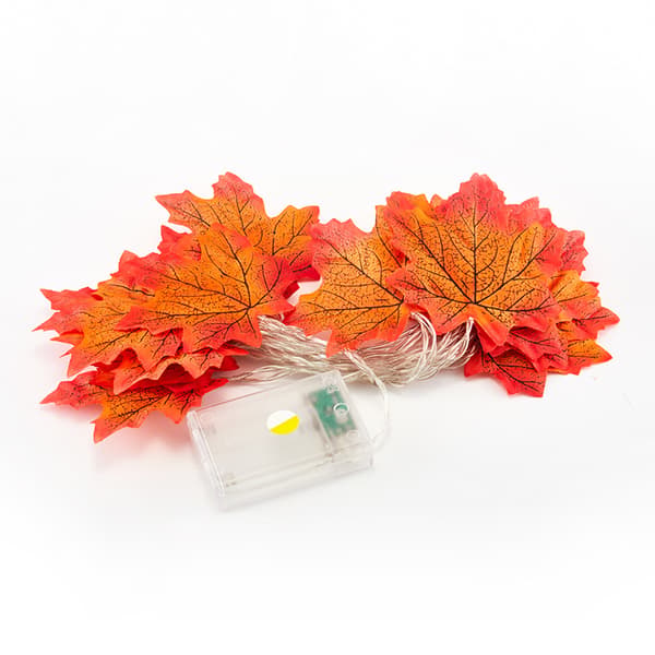 Ljusslinga Höstlöv / LED-slinga - Batteridriven Orange