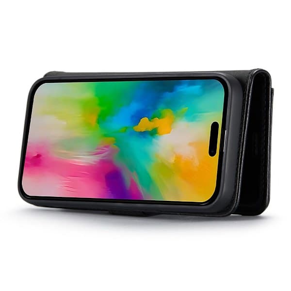 Passer til iPhone 16 Plus to-i-én magnetisk split mobiltelefon læderetui iPhone16 Plus