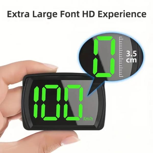 Bil GPS Digital Hastighetsmätare HUD Plug and Play KMH MPH Stor Display Universal