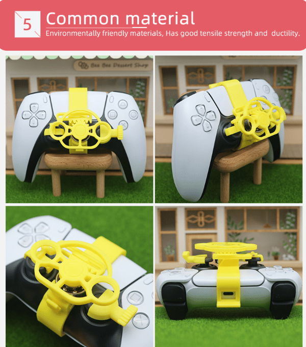 Game Racing Rat Mini Rat Tilbehør til PS5 Controller, Simulationskørselssimulator PS5 yellow