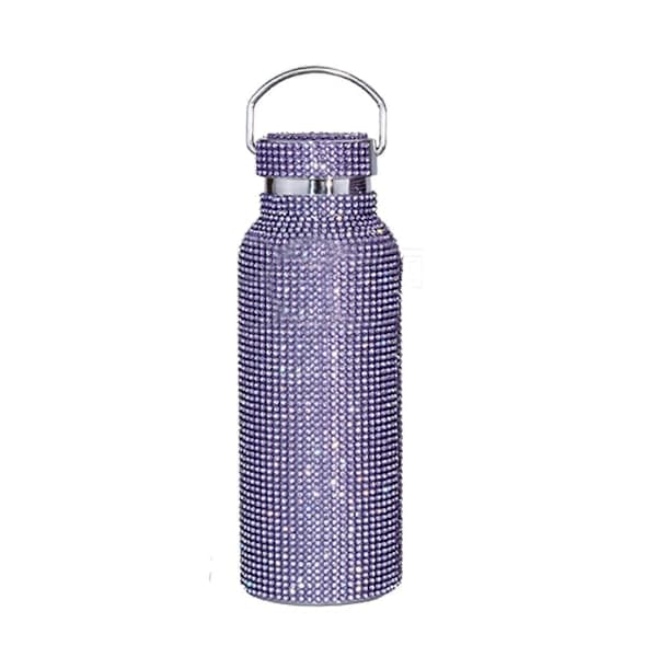 Diamantvandflaske Bling Rhinsten Rustfrit Stål Termoflaske, 100% Ny Sort sort black