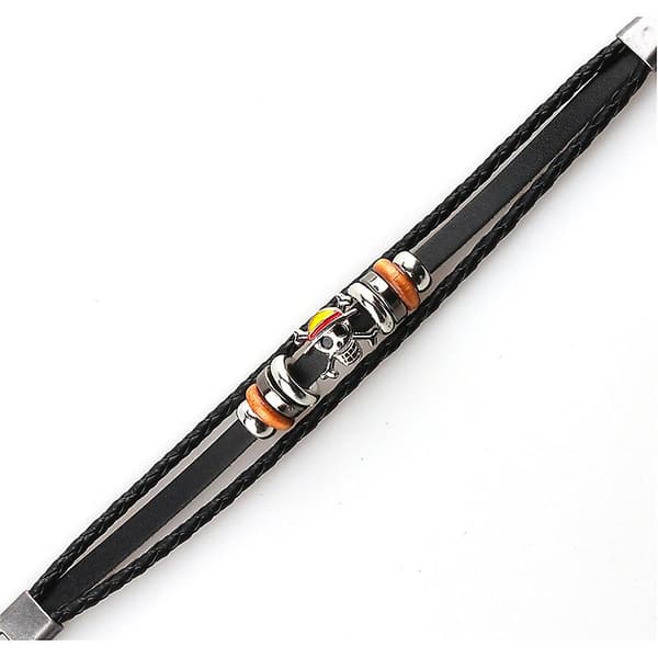 Vävt Läderarmband One Piece Luffy Justerbart