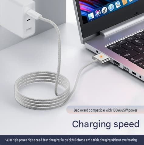 MagSafe 3 opladerkabel kompatibel med MacBook Air og MacBook Pro - 2 m Sort black