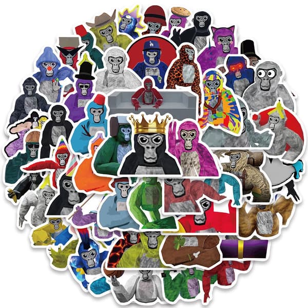 50 stk. Gorilla Tag Spil Klistermærker Scrapbog Notesbog Bærbar Hydro Flasks Graffiti
