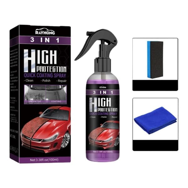 2 i 1 100ML Bil Högt Skydd Snabb Beläggning Keramisk Beläggningsspray
