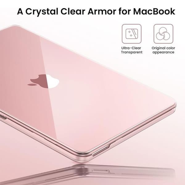 Etui til MacBook Neo 13 tommer 2026 A3404, ventilert støtsikkert sklisikkert lettvekts - rosa