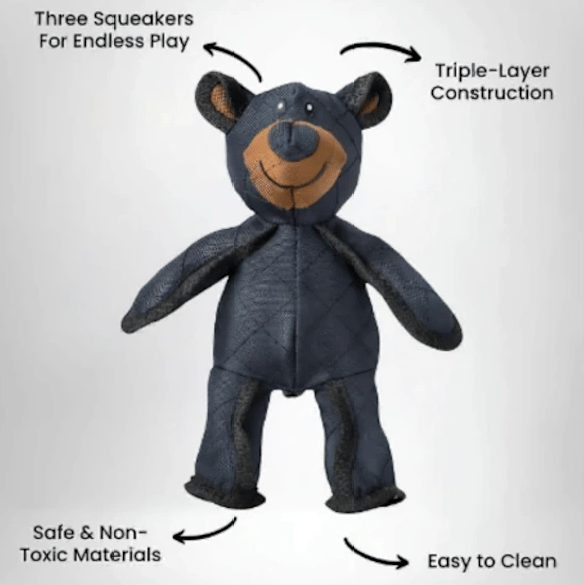 unbreaka-bear mighty bear mighty bear purulelu koirille, kestää kovaa pureskelua blue