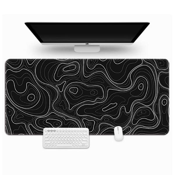 Stor musematte skrivebordsbakgrunn Hvit M Hvid M Hvid M