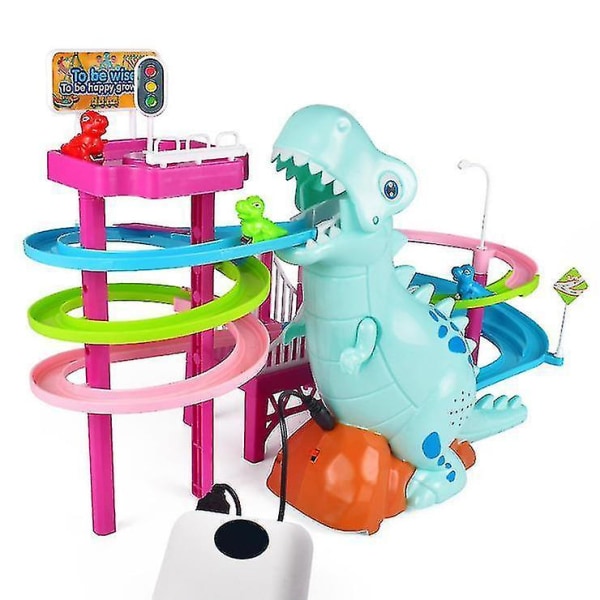 Leksaker för barn Penguin Race Toy, racerbana med spinningutrustning byggset