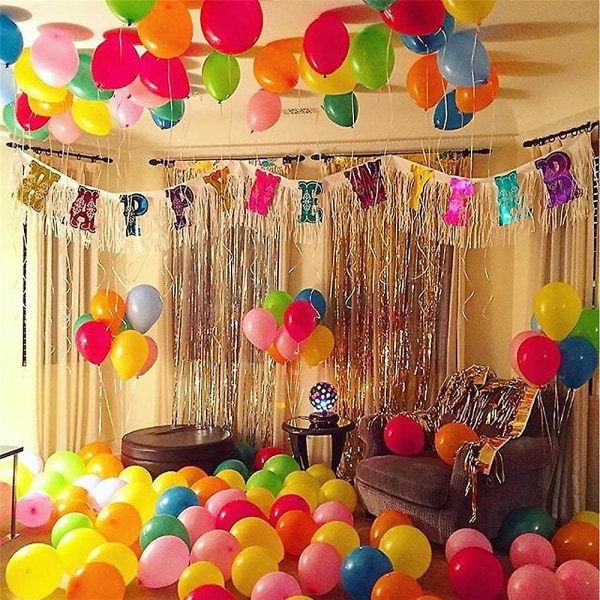 Set multifärgade latexballonger för bröllops- och födelsedagsdekorationer